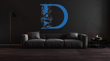Floral D monogram